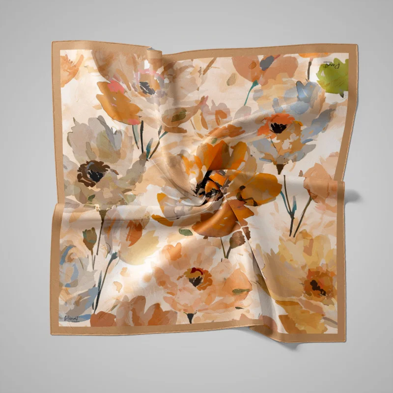 Spring Viscon Eşarp | Masalsı Çiçek
